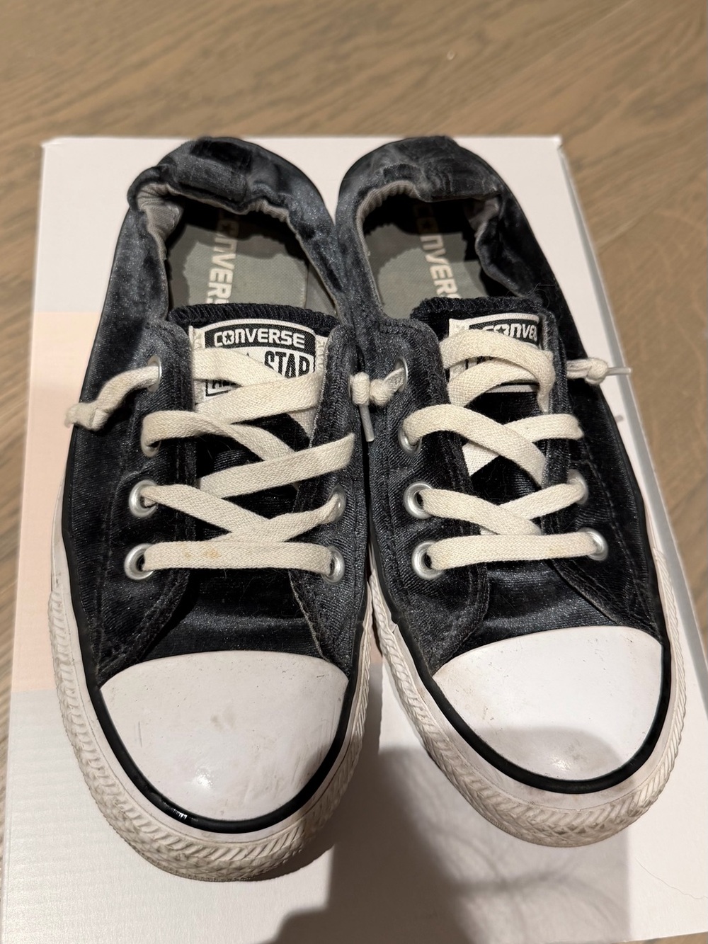 Converse Black & White Low-Top Slip-On Style Sneakers